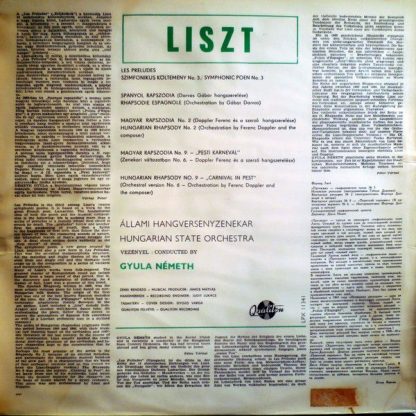 Qualiton LPX 11341 - Les Preludes / Rhapsodie Espagnole / Hungar - Image 3