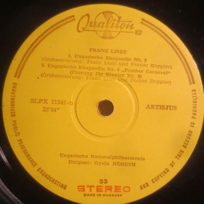 Qualiton LPX 11341 - Les Preludes / Rhapsodie Espagnole / Hungar - Image 5
