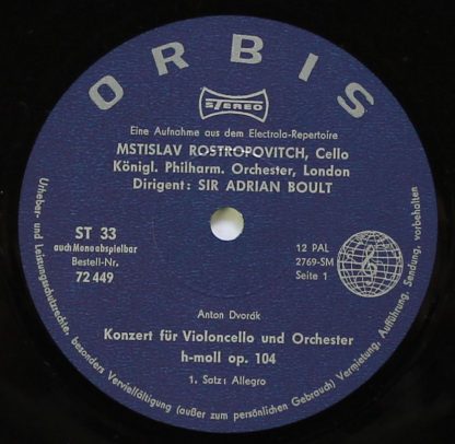 Orbis 72 449 - Opus 104 - Konzert Für Violincello Und Orchester - Image 3