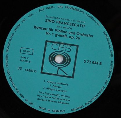 CBS S 72044 - Konzert Für Violine & Orchester E-Moll Op. 64 / Ko - Image 3