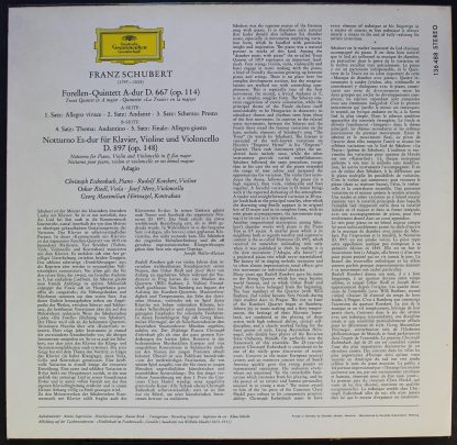 Deutsche Grammophon 136 488 SLPEM - Forellenquintett • Notturno - Image 2