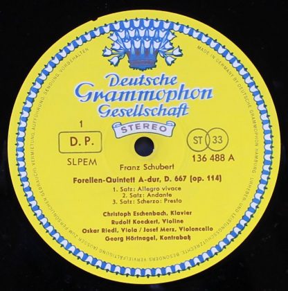 Deutsche Grammophon 136 488 SLPEM - Forellenquintett • Notturno - Image 3