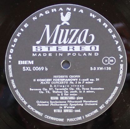 Polskie Nagrania Muza SXL 0069 - Piano Concerto No. 2 - Berceuse - Image 2