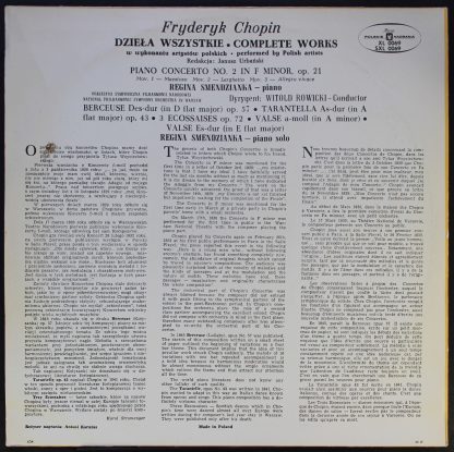 Polskie Nagrania Muza SXL 0069 - Piano Concerto No. 2 - Berceuse - Image 3
