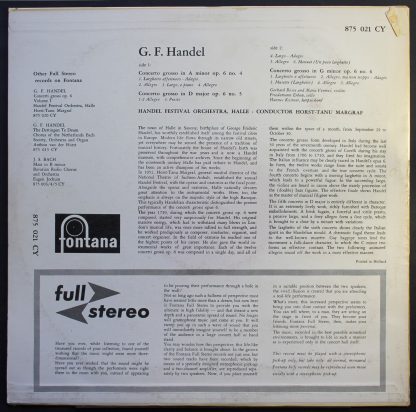 Fontana 875 020 CY - Concerti Grossi Opus 6  Band I Nr. 1, 2 & 3 - Image 5