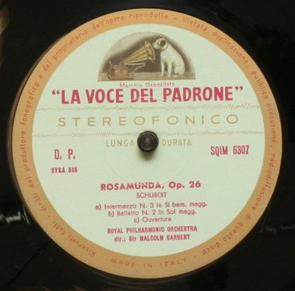 La Voce Del Padrone SQIM 6307 - Sinfonia N. 8 In Si Min. "Incomp - Image 3