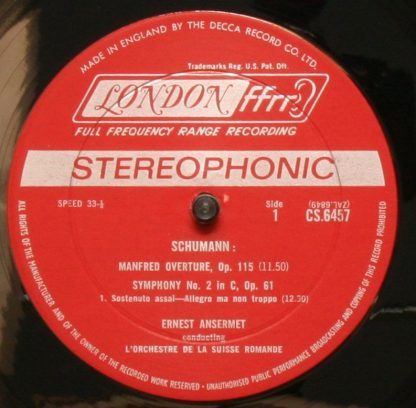London Records CS 6457 - Symphony No. 2 In C, Op. 61 / Manfred O - Image 4