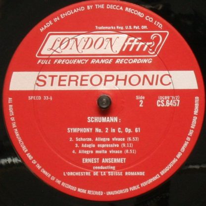 London Records CS 6457 - Symphony No. 2 In C, Op. 61 / Manfred O - Image 3