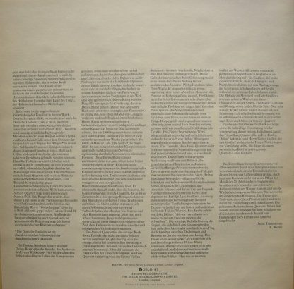 L'Oiseau-Lyre DSLO 47 - Sibelius & Delius Quartets - Image 6
