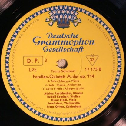 Deutsche Grammophon LPE 17175 - Forellen-Quintett - The Trout - Image 4