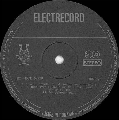 Electrecord ST-ECE 02729 - Sonata In B Minor / Sonata Op. 110 - Image 6