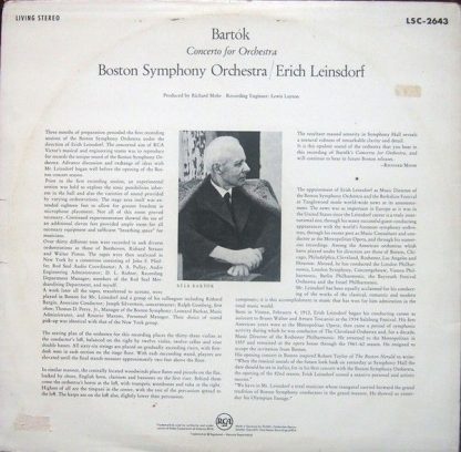 RCA Victor Red Seal LSC-2643 - Concerto For Orchestra - Image 2