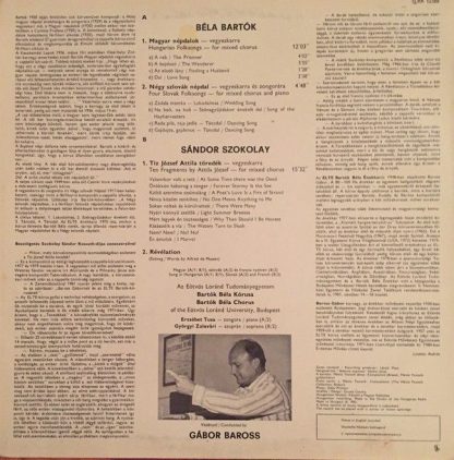 Hungaroton SLPX 12388 - Choral Works - Image 2