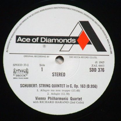 DECCA SDD 376 - String Quintet In C (D.956) / String Trio In B F - Image 3