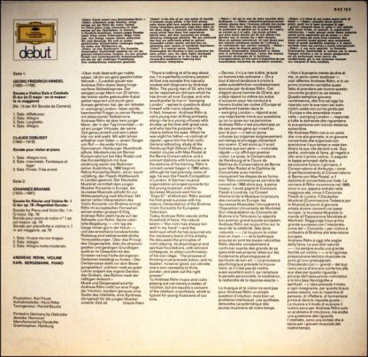 Deutsche Grammophon 642 103 - Andreas Röhn, Violine: Händel • Br - Image 2