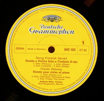Deutsche Grammophon 642 103 - Andreas Röhn, Violine: Händel • Br - Image 3