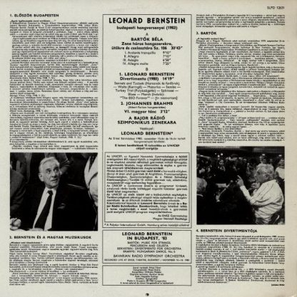 Hungaroton SLPD 12631 - Bernstein Budapesten '83: Zene / Diverti - Image 2