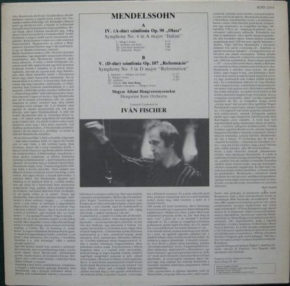 Hungaroton SLPD 12414 - Symphony No.4 <>, Symphony No.5 - Image 2