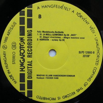 Hungaroton SLPD 12660 - Symphony No. 3 In A Minor "Scottish" / T - Image 4