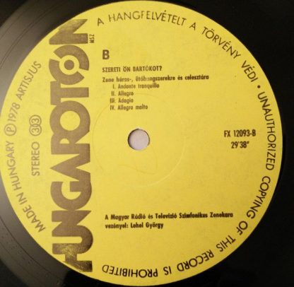 Hungaroton FX 12093 - Szereti Ön Bartókot? - Image 4