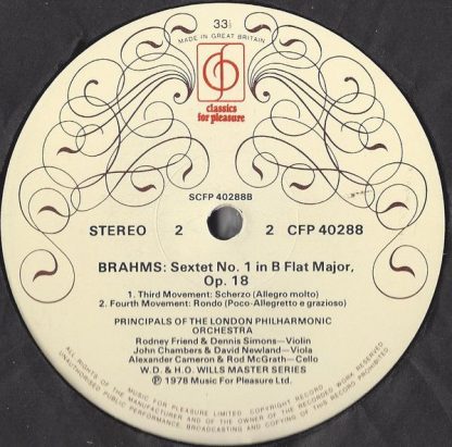 Classics For Pleasure CFP 40288 - String Sextet No. 1 In B Flat, - Image 4