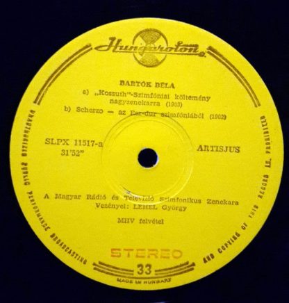 Hungaroton LPX 11517 - Scherzo For Piano & Orchestra, Kossuth, S - Image 4