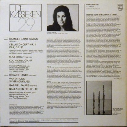 Philips 6598 573 - De Klassieken 29: Celloconcert / Kol Nidrei / - Image 2