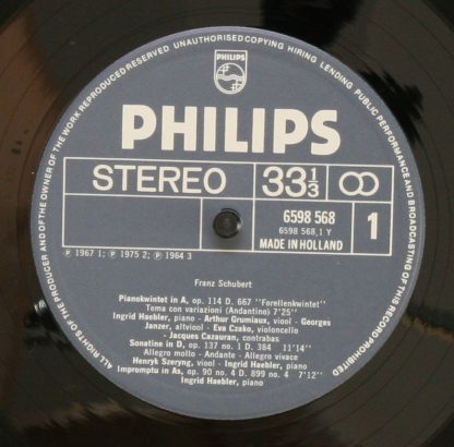 Philips 6598 568 - Forellenkwintet: Variaties, Vioolsonatine in - Image 3