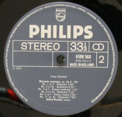 Philips 6598 568 - Forellenkwintet: Variaties, Vioolsonatine in - Image 4