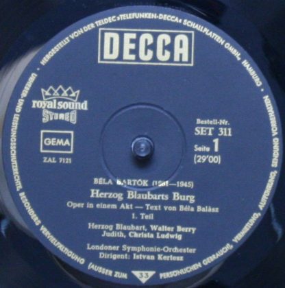 DECCA SET 311 - Herzog Blaubarts Burg - Image 3