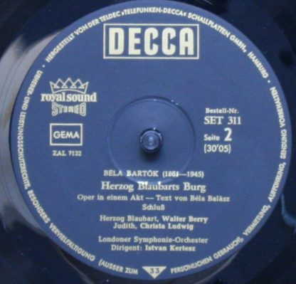 DECCA SET 311 - Herzog Blaubarts Burg - Image 4