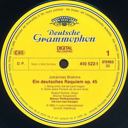 Deutsche Grammophon 410 521-1 - Ein Deutsches Requiem / Te Deum - Image 2
