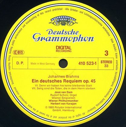 Deutsche Grammophon 410 521-1 - Ein Deutsches Requiem / Te Deum - Image 4