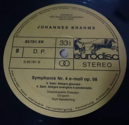 Eurodisc 85 782 XHK - Die Vier Symphonien - Haydn-Variationen - - Image 5