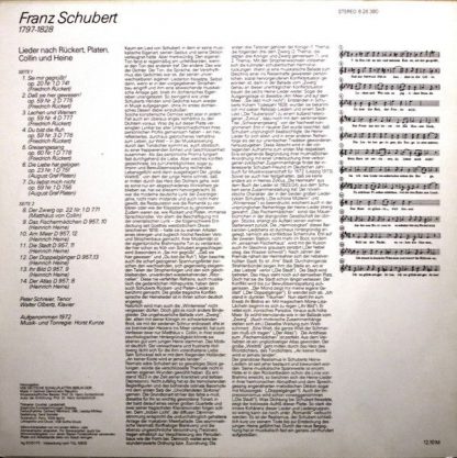 Eterna 8 26 380 - Lieder Nach Rückert, Platen, Collin Und Heine - Image 2