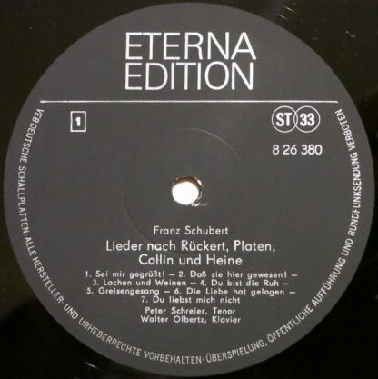 Eterna 8 26 380 - Lieder Nach Rückert, Platen, Collin Und Heine - Image 3