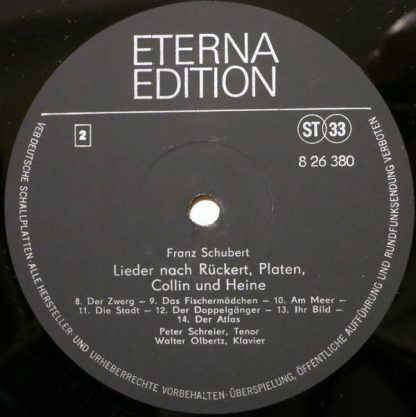 Eterna 8 26 380 - Lieder Nach Rückert, Platen, Collin Und Heine - Image 4