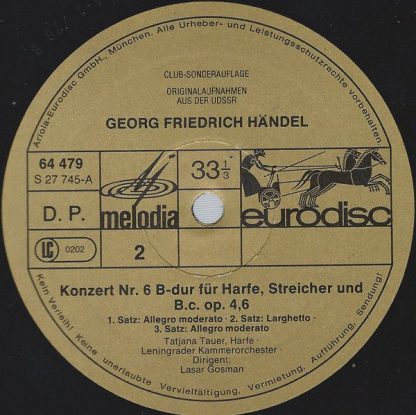 Eurodisc 64 479 - Konzerte Für Flöte, Harfe Und Orchester - Image 4