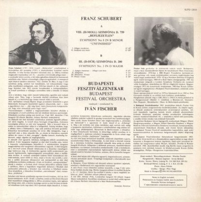 Hungaroton SLPD 12616 - Symphony No. 8 In B Minor Unfinished / S - Image 2