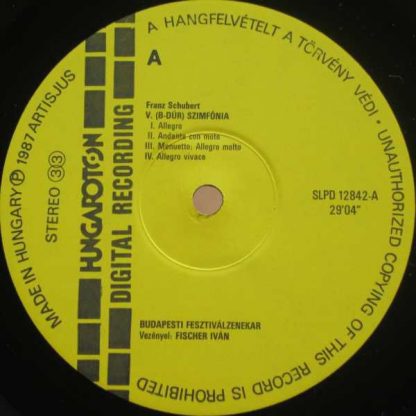 Hungaroton SLPD 12842 - Symphonies (No.5 In B Flat Major, No.4 I - Image 4