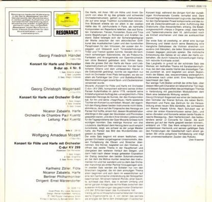 Deutsche Grammophon 2535 113 - Harfenkonzerte - Image 2
