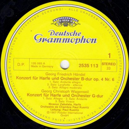 Deutsche Grammophon 2535 113 - Harfenkonzerte - Image 3