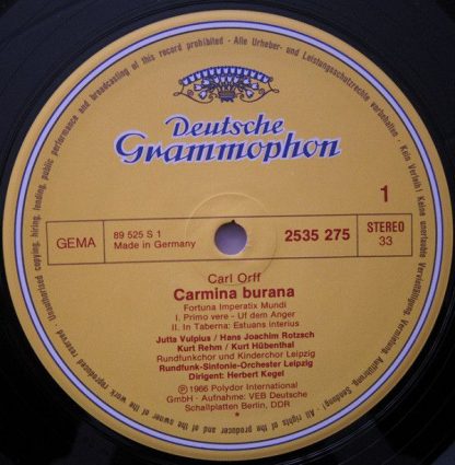 Deutsche Grammophon 2535 275 - Carmina Burana - Image 3