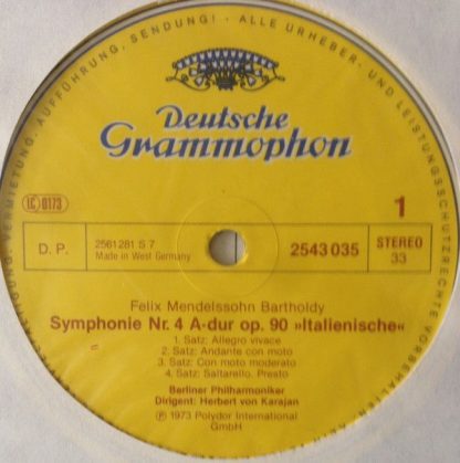 Deutsche Grammophon 2543 035 - Symphonien Nr.4 >>Italian<< - Nr. - Image 3