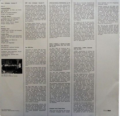 ORF 0120 198 - ORF Chor - Orchester - Konzert '77 - Image 2