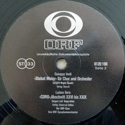 ORF 0120 198 - ORF Chor - Orchester - Konzert '77 - Image 4