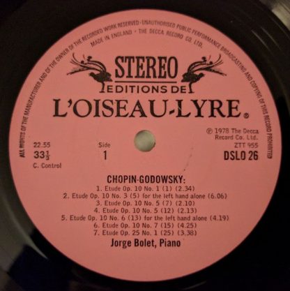 Éditions De L'Oiseau-Lyre DSLO26 - Chopin ~ Godowsky Etudes & Wa - Image 5