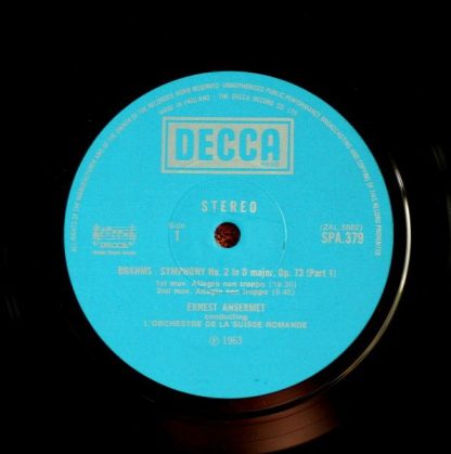 DECCA SPA 379 - Symphony No.2/Tragic Overture - Image 3