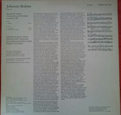 Eterna 8 27 357 - Konzert Für Violine, Violoncello Und Orchester - Image 2
