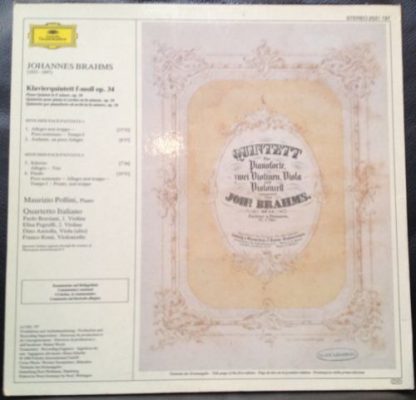 Deutsche Grammophon 2531 197 - Klavierquintett Op. 34 ·  Piano Q - Image 3